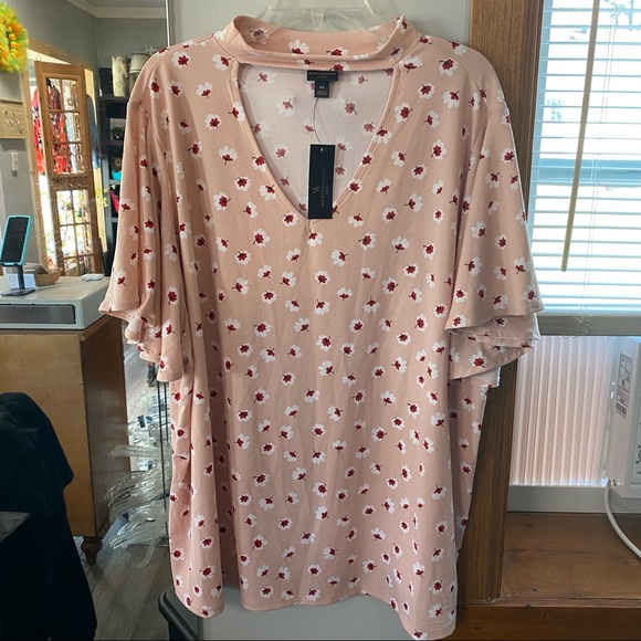 NWT Worthington 3X floral blouse - Picture 6 of 7